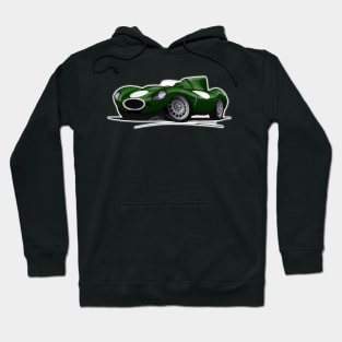 Jaguar D-Type (Racer) Dark Green Hoodie